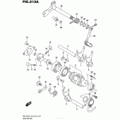 Схема узла: Копирный вал & Вилки & Вал переключения для Suzuki RM-Z250