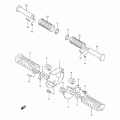 Схема узла: Подножки для Suzuki GZ250 Marauder