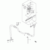 Схема вузла: Головний циліндр зчеплення (Gsf1200sk1/sk2/sk3/sk4/sk5/szk5) для Suzuki GSF1200 Bandit