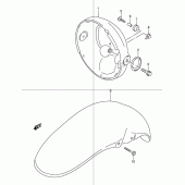Схема узла: Переднее крыло для Suzuki GSX1200