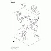 Схема узла: Передний тормозной суппорт для Suzuki DR-Z250