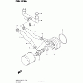 Схема вузла: Олійний охолоджувач для Suzuki AN650 Burgman (EU analogue of SkyWave)