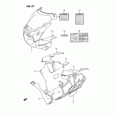 Схема вузла: Передній обтічник (Model n m18, l97) для Suzuki GSX-R750