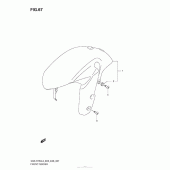 Схема узла: Переднее крыло (E33) для Suzuki GSX-R750