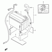 Схема вузла: Акумулятор для Suzuki RF900