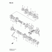 Схема узла: Трансмиссия для Suzuki DR650 DR650SE