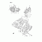 Схема узла: Картер двигателя для Suzuki RMX250