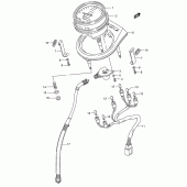 Схема вузла: Спідометр (Model k5/k6/k7/k8 e3, e33) для Suzuki LS650 Boulevard S40