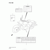 Схема вузла: Інформаційні наклейки (Vl800C E33) для Suzuki VZ800 Boulevard M50