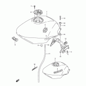 Схема узла: Топливный бак (Model p/r/s) для Suzuki GSX600 Katana