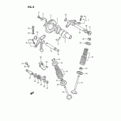 Схема вузла: Розподільний вал & Клапан для Suzuki LS650 Savage