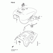 Схема вузла: Паливний бак (Vzr1800k6/ufk6/k7/u2k7) для Suzuki VZR1800 Intruder M1800R/ Boulevard M109R