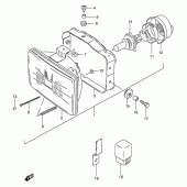 Схема вузла: Фара для Suzuki RMX250