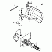 Схема узла: Правый пульт управления рулевой для Suzuki DR800