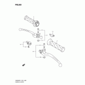 Схема узла: Ручки руля (Gsx650ful1 e24) для Suzuki GSX650