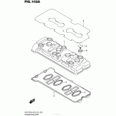 Схема узла: Клапанная крышка для Suzuki GSX-R750