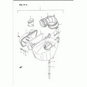 Схема узла: Воздушный фильтр (Rear)(model s) для Suzuki VS1400 Intruder 1400