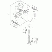 Схема вузла: Передній гальмівний циліндр Suzuki VL250 Intruder LC