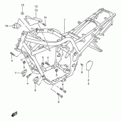 Схема вузла: Рама (Model v/w/x) для Suzuki GSF600 Bandit