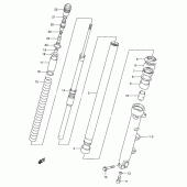 Схема вузла: Передня вилка (Rf900rs2/rt/rv/rw) для Suzuki RF900