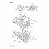Схема вузла: Картер двигуна для Suzuki GSF1200 Bandit