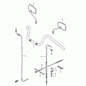 Схема вузла: Кермо & Тросики (Ls650pg/pj/pk/pl, m/n/p) для Suzuki LS650 Savage