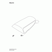 Схема узла: Заглушка сиденья пассажира (Model k3) для Suzuki GSX-R750