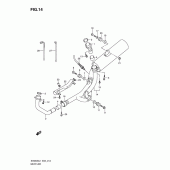 Схема вузла: Вихлопна система для Suzuki SV650