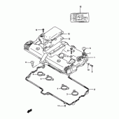 Схема вузла: Клапанна кришка Suzuki GSF1200 Bandit