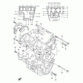 Схема узла: Картер двигателя для Suzuki GSX400