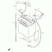Схема вузла: Акумулятор для Suzuki GS500