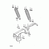 Схема узла: Кожух цепной передачи для Suzuki TS250
