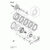 Схема вузла: Зчеплення (Model k6/k7/k8/k9) для Suzuki VZR1800 Intruder M1800R/ Boulevard M109R