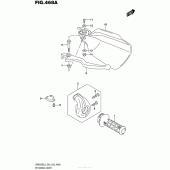 Схема вузла: Права ручка керма для Suzuki DR650 DR650SE