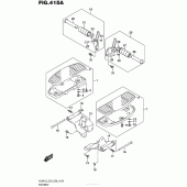 Схема вузла: Підніжки для Suzuki VL800 Boulevard C50T