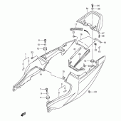 Схема узла: Задний подседельный обтекатель (Sv1000sk3/s1k3/s2k3) для Suzuki SV1000