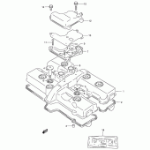 Схема вузла: Клапанна кришка Suzuki GSX-R400