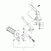 Схема вузла: Left knuckle cover (Model k/l/m) для Suzuki RMX250