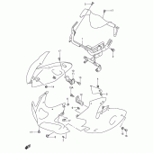 Схема вузла: Cowling instalation parts (Sv650sx/sy/sk1/sk2) для Suzuki SV650