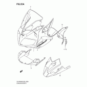 Схема узла: Передний обтекатель (Sv1000s/s1/s2 k7) для Suzuki SV1000