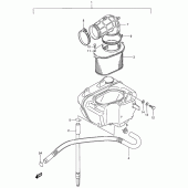 Схема узла: Воздушный фильтр (Rear)(model s/t/v) для Suzuki VS800 Intruder 800