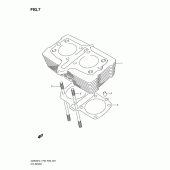 Схема вузла: Циліндр для Suzuki GS500