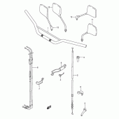 Схема вузла: Кермо & Тросики для Suzuki DR350