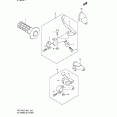 Схема узла: Левая ручка руля (Dr-z400y/k1/k2/k3/k4 e1) для Suzuki DR-Z400 DR-Z400E