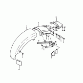 Схема вузла: Заднє крило Suzuki GS1000