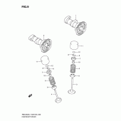 Схема узла: Распредвал & Клапан для Suzuki RMX450