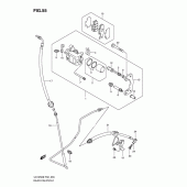 Схема узла: Задний тормозной суппорт для Suzuki UX125 Sixteen