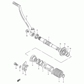 Схема вузла: Кікстартер для Suzuki TS125