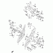 Схема вузла: Підніжки (Model s/t/v/w) для Suzuki GSX-R1100