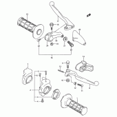 Схема вузла: Пульт керування рульовим (Model s) для Suzuki RM250